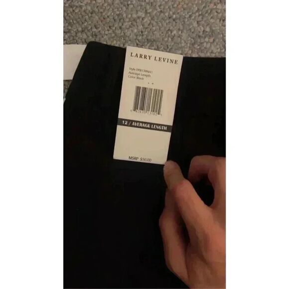 Larry Levine Women's Size 12 Black Stretch Dress Pants Straight Leg - Picture 6 of 6
